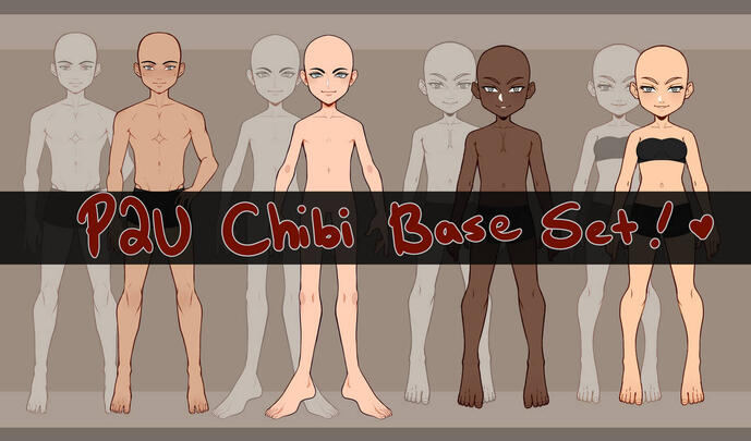 Chibi Base Set 1, 2, 3, or 4 (pixel-latte)